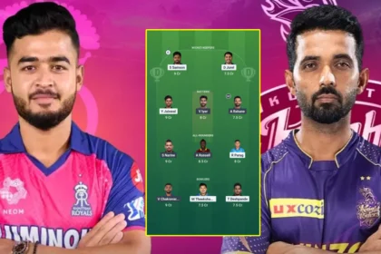 RR vs KKR Dream 11 Prediction